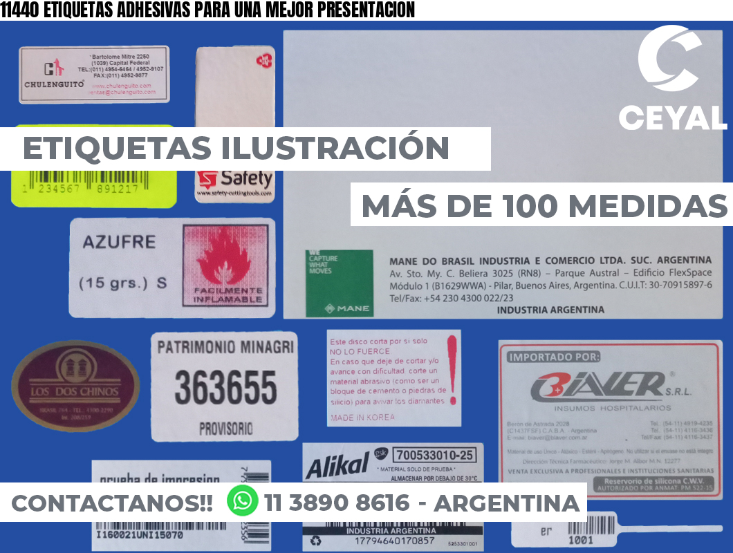 11440 ETIQUETAS ADHESIVAS PARA UNA MEJOR PRESENTACION