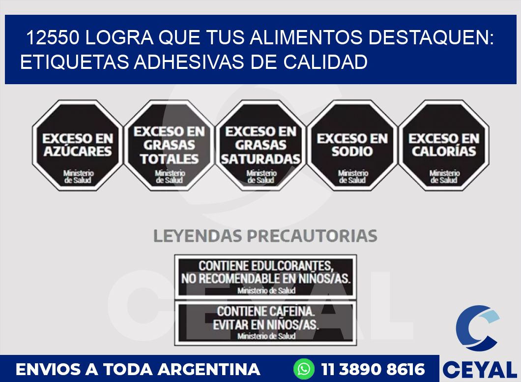 12550 LOGRA QUE TUS ALIMENTOS DESTAQUEN: ETIQUETAS ADHESIVAS DE CALIDAD