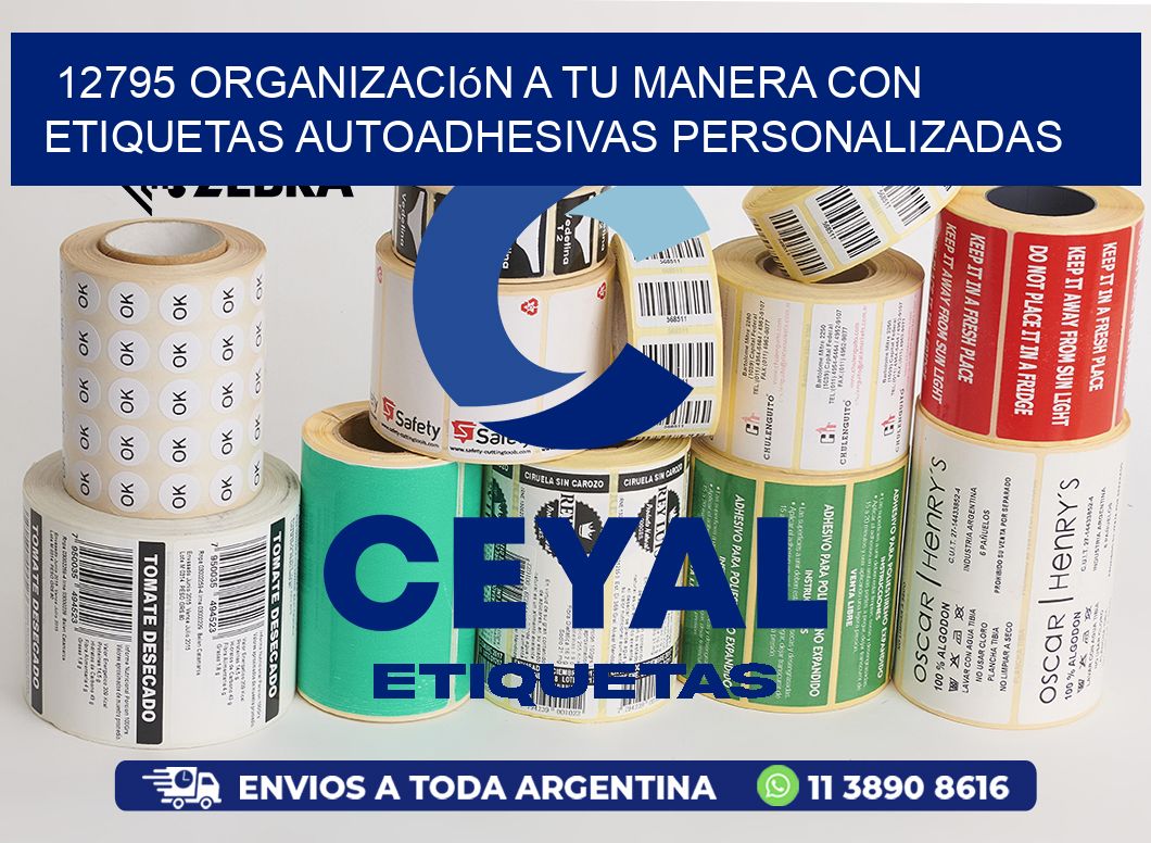 12795 Organización a Tu Manera con Etiquetas Autoadhesivas Personalizadas