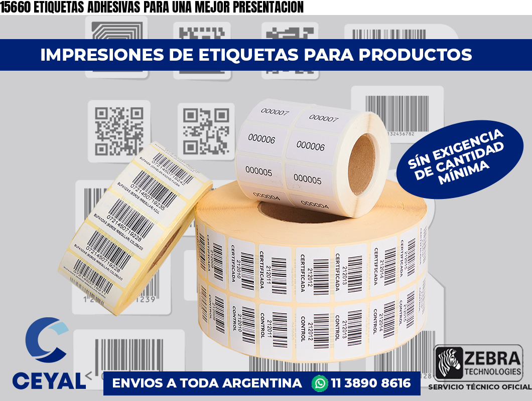15660 ETIQUETAS ADHESIVAS PARA UNA MEJOR PRESENTACION