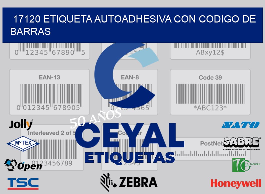 17120 ETIQUETA AUTOADHESIVA CON CODIGO DE BARRAS