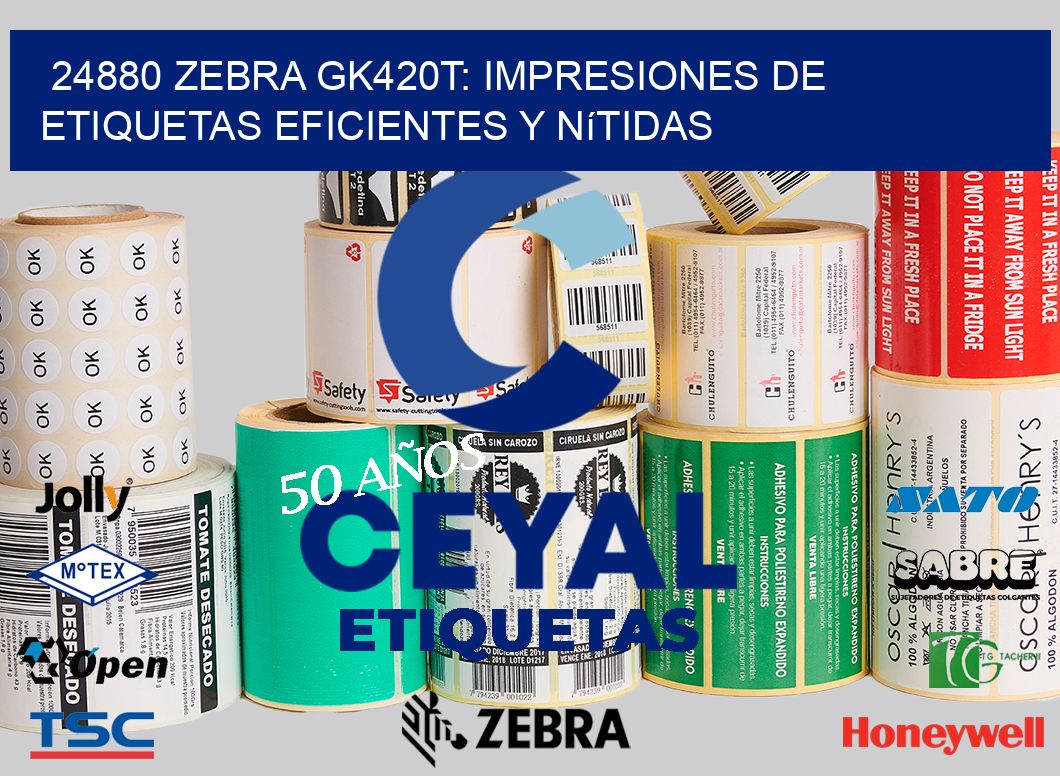 24880 Zebra GK420T: Impresiones de Etiquetas Eficientes y Nítidas