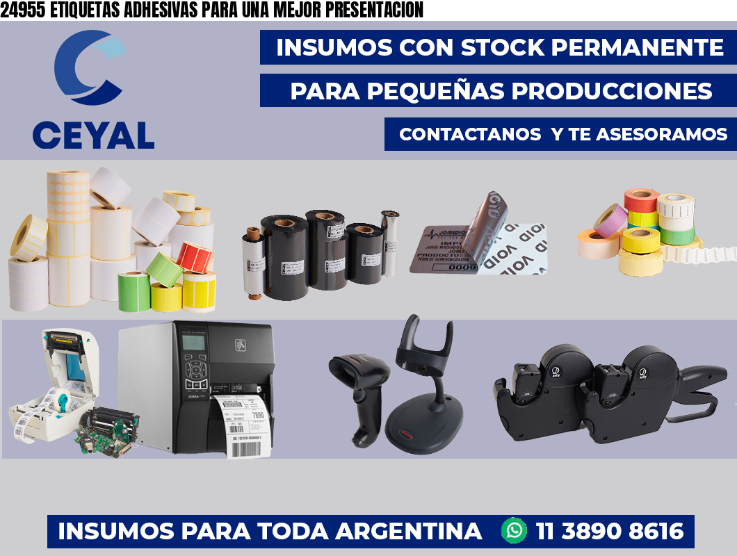 24955 ETIQUETAS ADHESIVAS PARA UNA MEJOR PRESENTACION