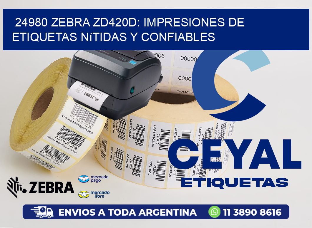 24980 Zebra ZD420D: Impresiones de Etiquetas Nítidas y Confiables