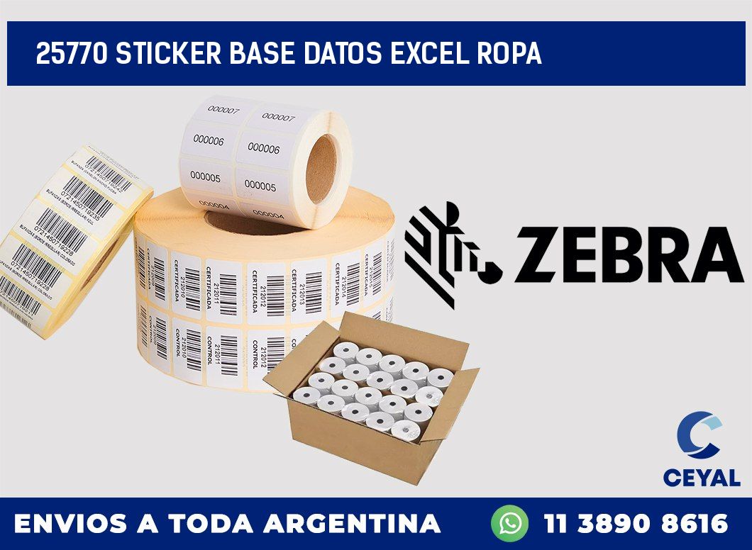 25770 sticker base datos excel ropa