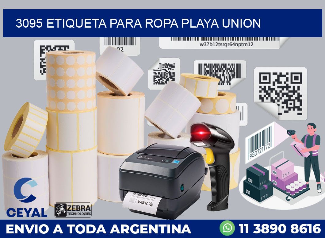 3095 ETIQUETA PARA ROPA PLAYA UNION