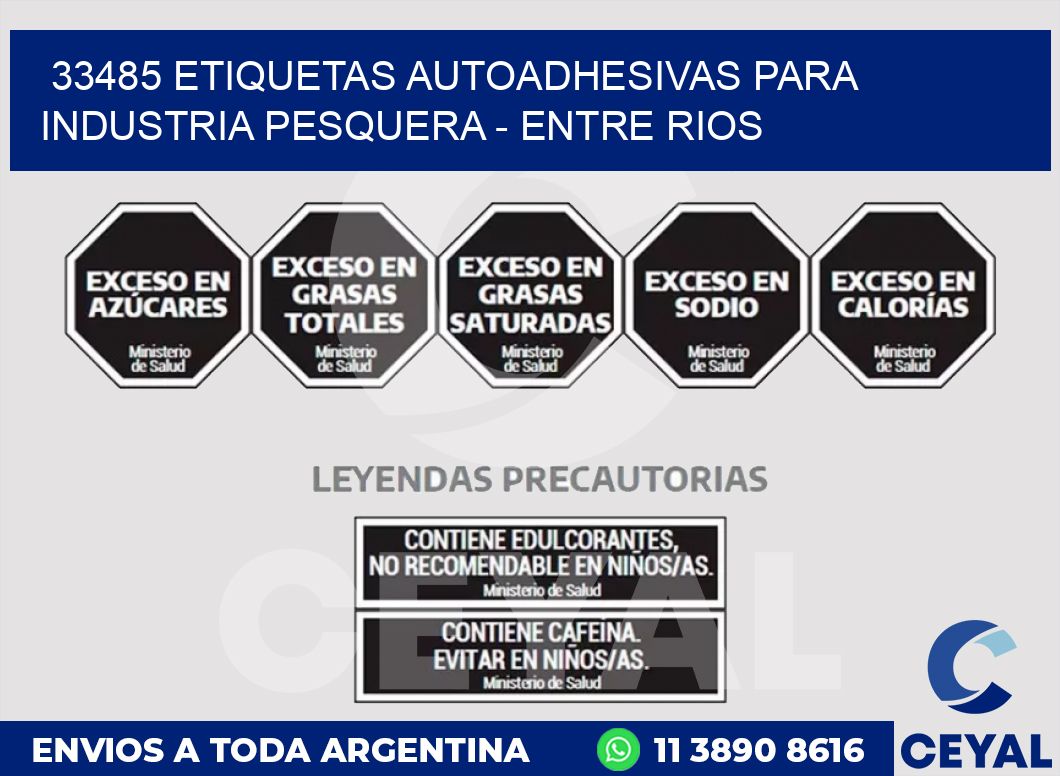 33485 ETIQUETAS AUTOADHESIVAS PARA INDUSTRIA PESQUERA - ENTRE RIOS