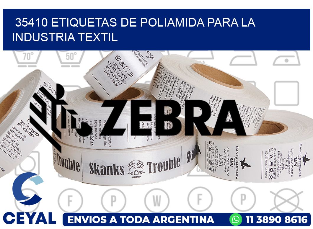 35410 ETIQUETAS DE POLIAMIDA PARA LA INDUSTRIA TEXTIL