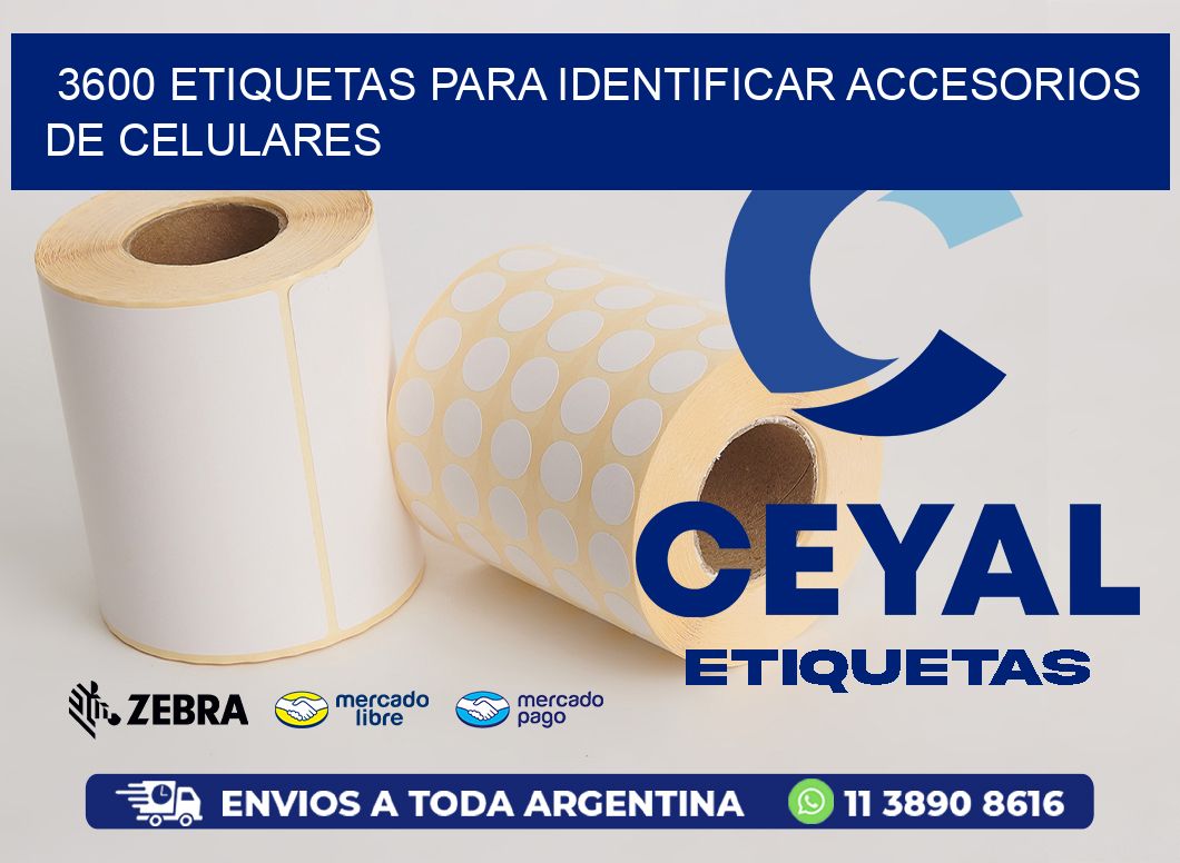3600 etiquetas para identificar accesorios de celulares