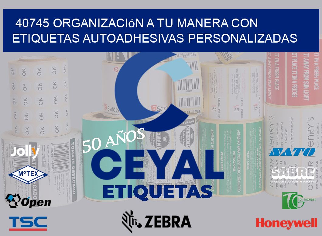 40745 Organización a Tu Manera con Etiquetas Autoadhesivas Personalizadas