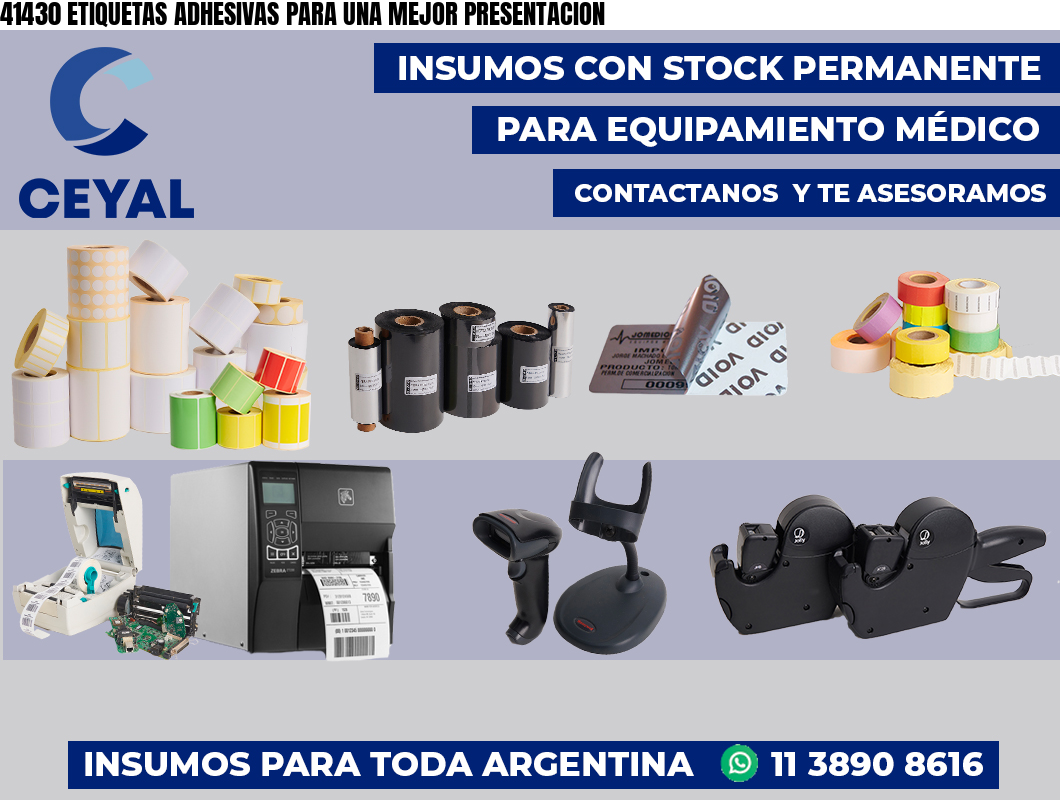 41430 ETIQUETAS ADHESIVAS PARA UNA MEJOR PRESENTACION