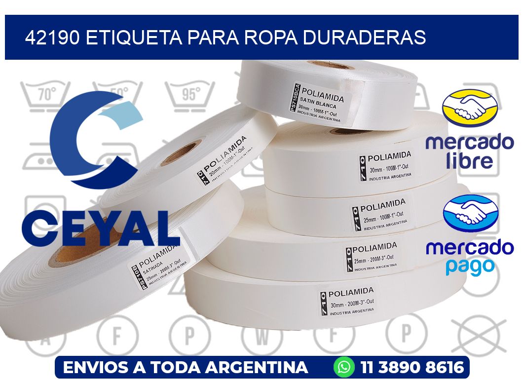 42190 ETIQUETA PARA ROPA DURADERAS