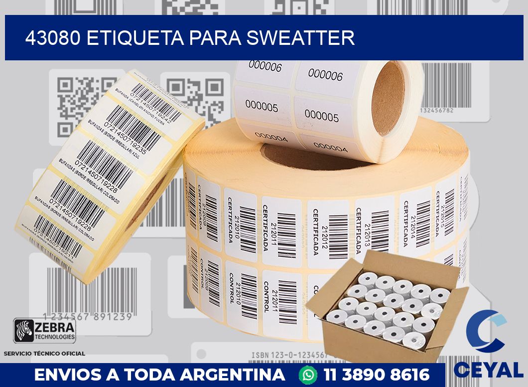 43080 ETIQUETA PARA SWEATTER