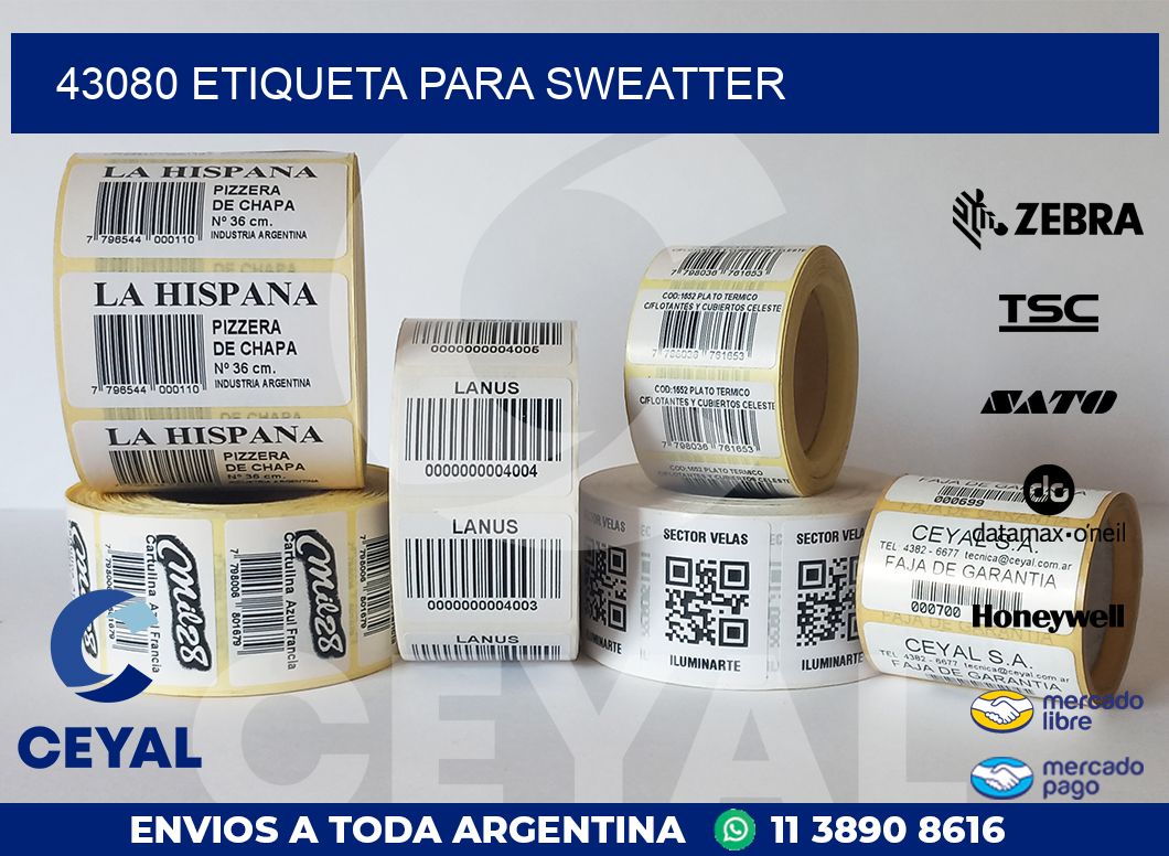 43080 ETIQUETA PARA SWEATTER