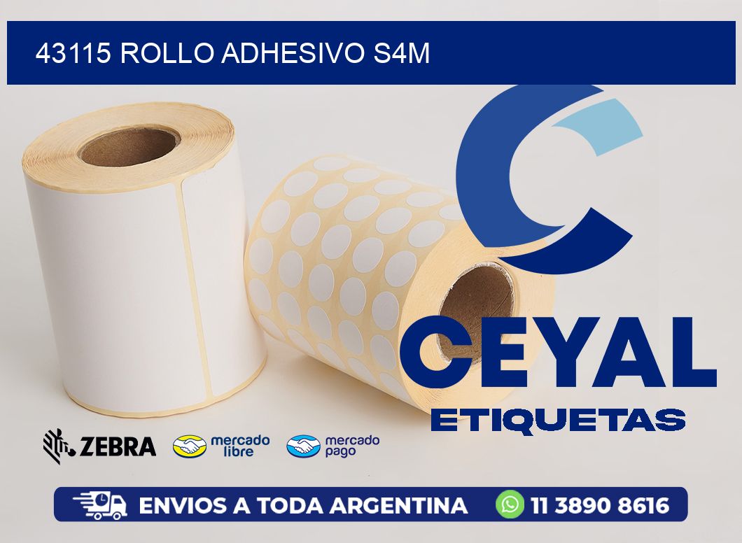 43115 ROLLO ADHESIVO S4M