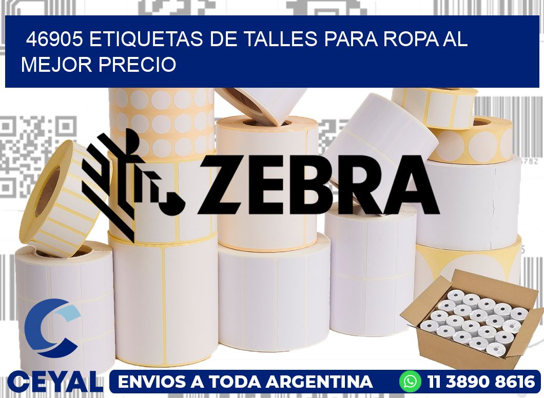 46905 ETIQUETAS DE TALLES PARA ROPA AL MEJOR PRECIO