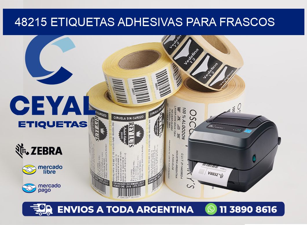 48215 ETIQUETAS ADHESIVAS PARA FRASCOS