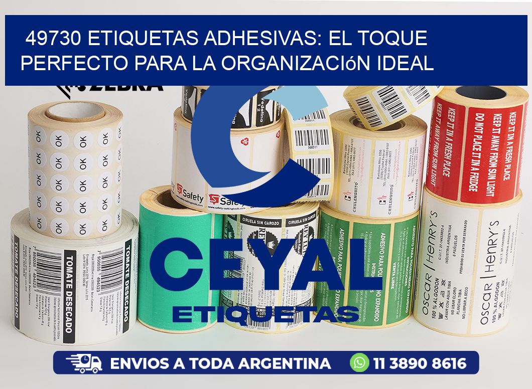 49730 Etiquetas Adhesivas: El Toque Perfecto para la Organización Ideal