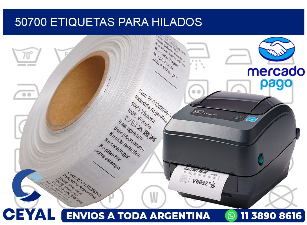 50700 ETIQUETAS PARA HILADOS