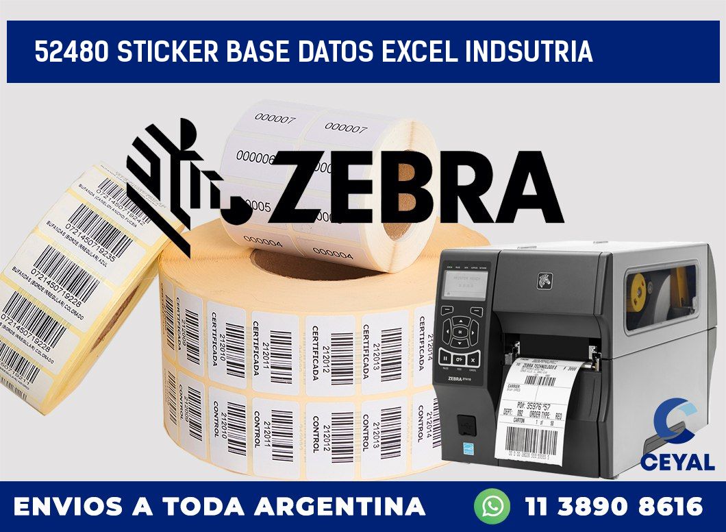 52480 sticker base datos excel indsutria