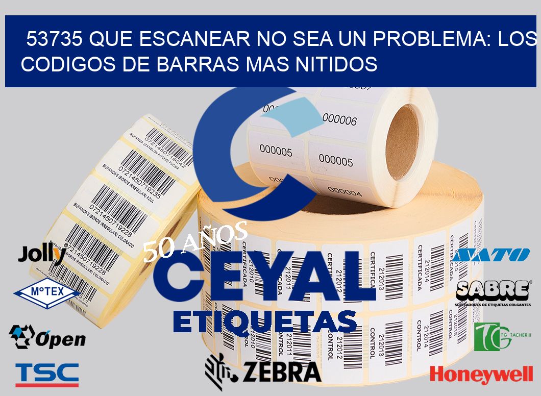 53735 QUE ESCANEAR NO SEA UN PROBLEMA: LOS CODIGOS DE BARRAS MAS NITIDOS