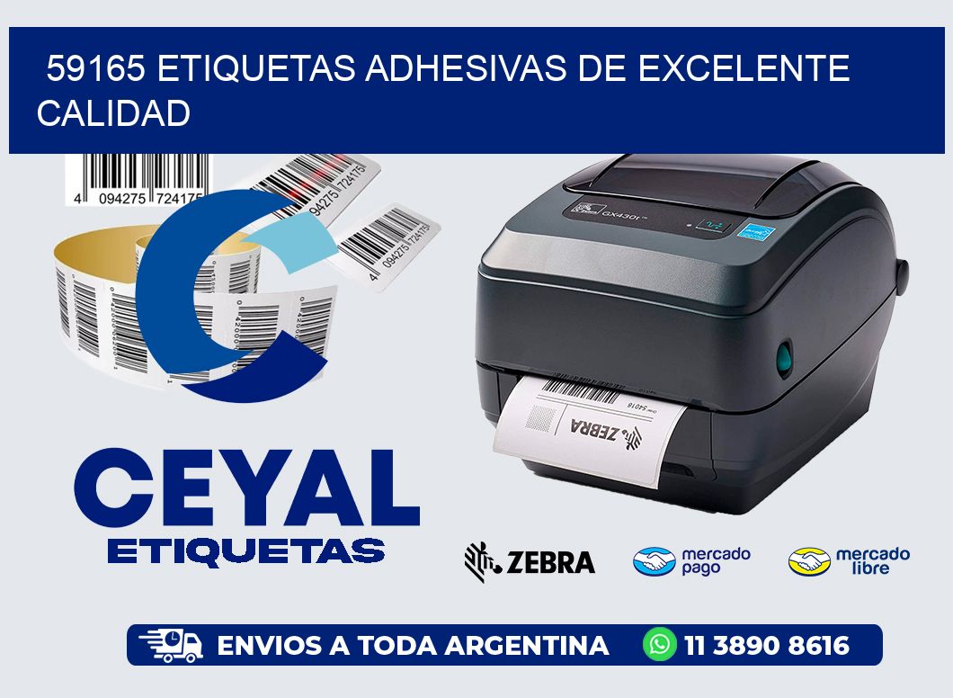 59165 ETIQUETAS ADHESIVAS DE EXCELENTE CALIDAD