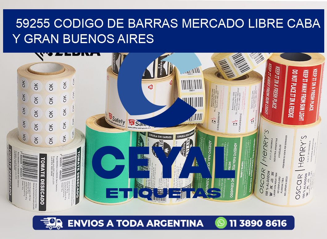 59255 CODIGO DE BARRAS MERCADO LIBRE CABA Y GRAN BUENOS AIRES