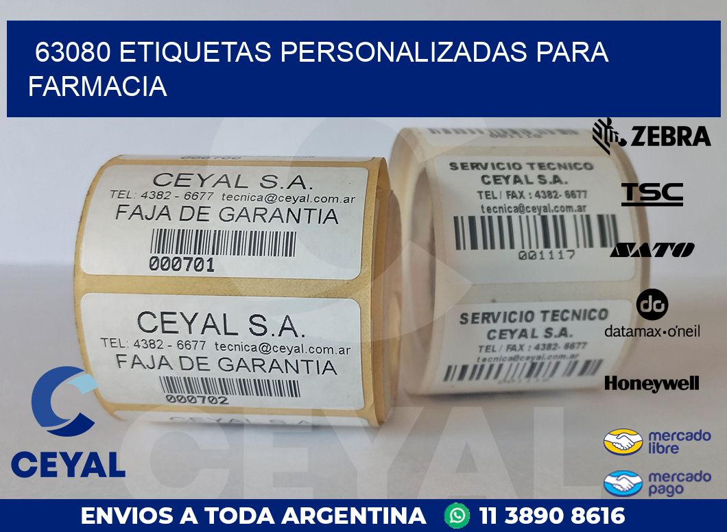 63080 ETIQUETAS PERSONALIZADAS PARA FARMACIA