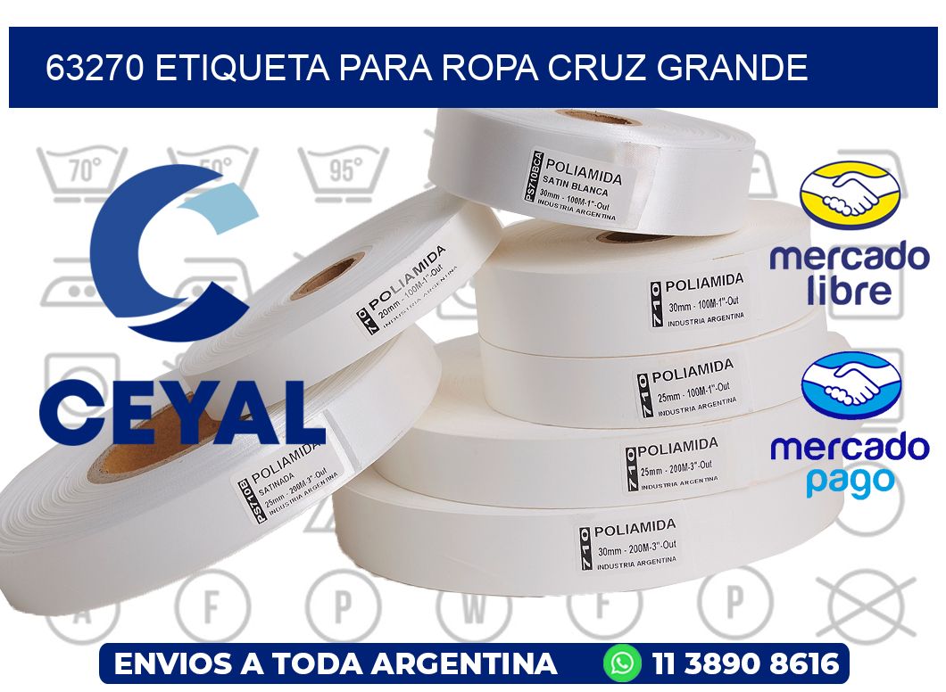 63270 ETIQUETA PARA ROPA CRUZ GRANDE