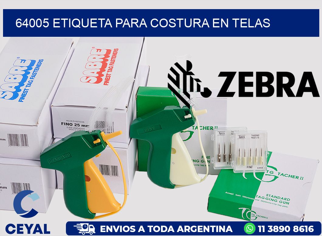 64005 ETIQUETA PARA COSTURA EN TELAS