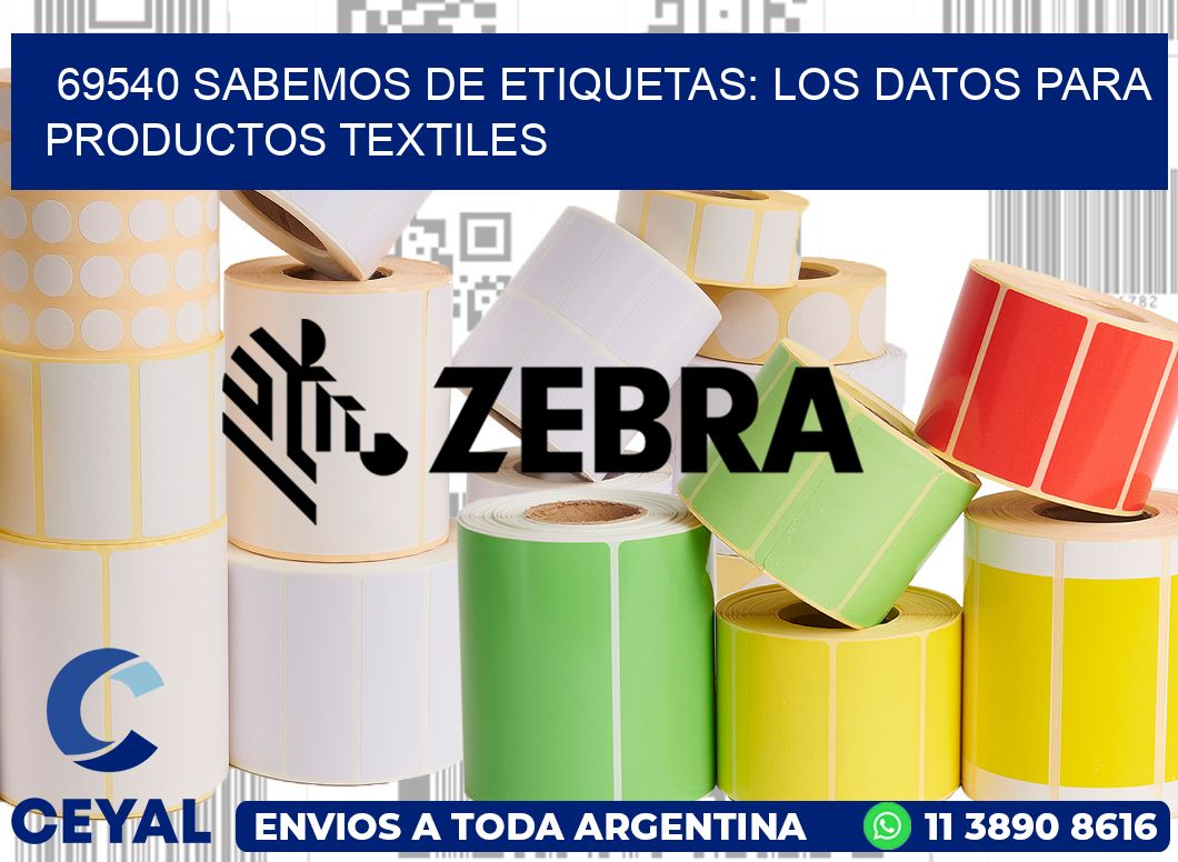 69540 SABEMOS DE ETIQUETAS: LOS DATOS PARA PRODUCTOS TEXTILES