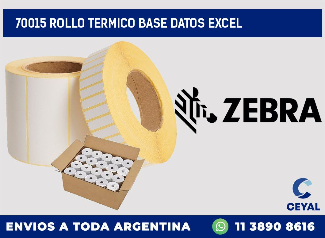 70015 rollo termico base datos excel