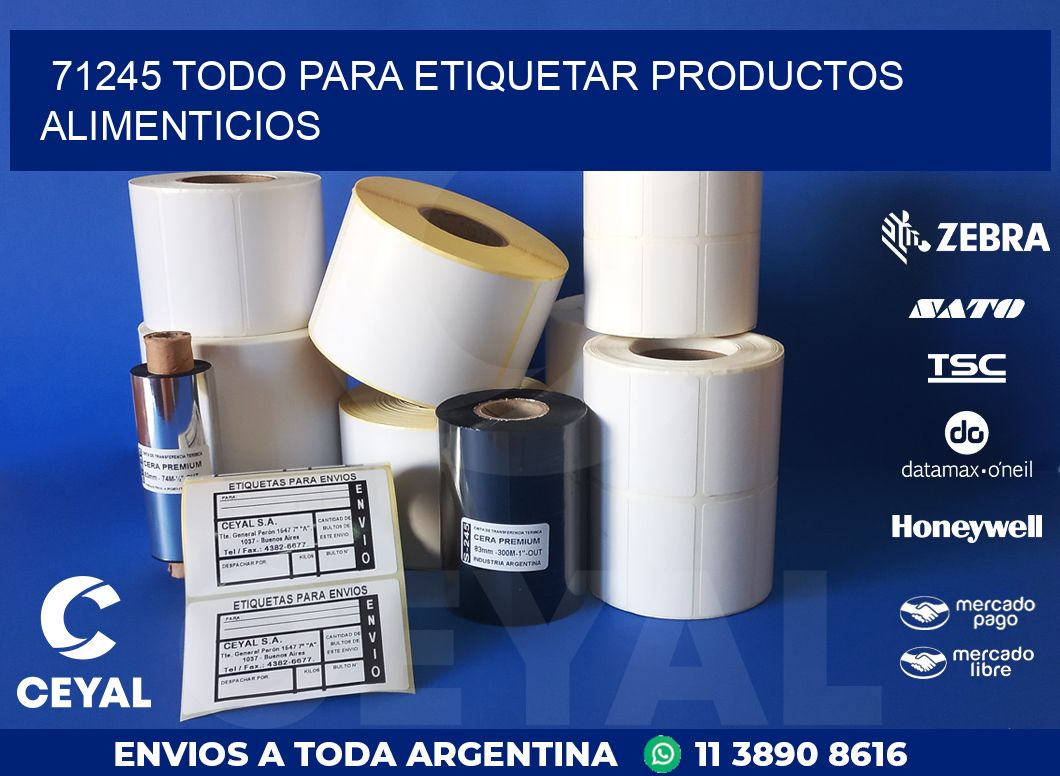 71245 TODO PARA ETIQUETAR PRODUCTOS ALIMENTICIOS