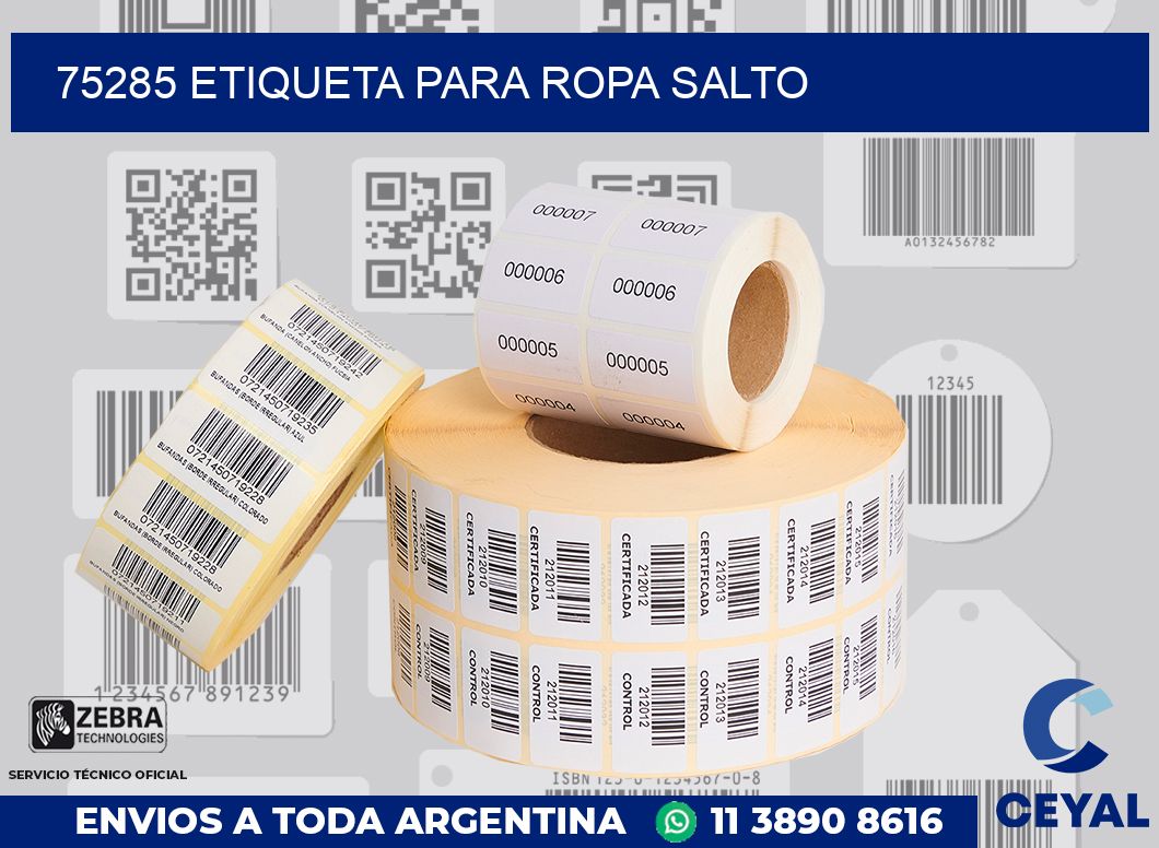 75285 ETIQUETA PARA ROPA SALTO