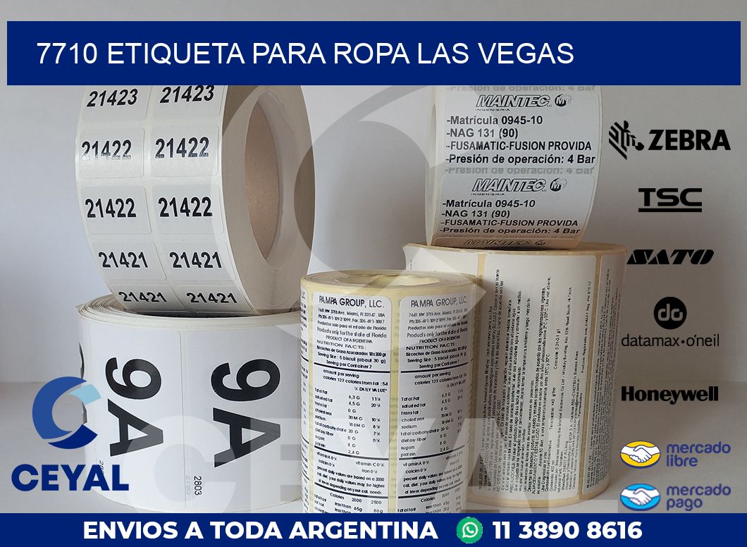 7710 ETIQUETA PARA ROPA LAS VEGAS