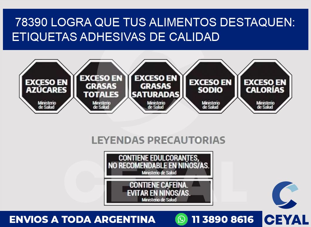 78390 LOGRA QUE TUS ALIMENTOS DESTAQUEN: ETIQUETAS ADHESIVAS DE CALIDAD