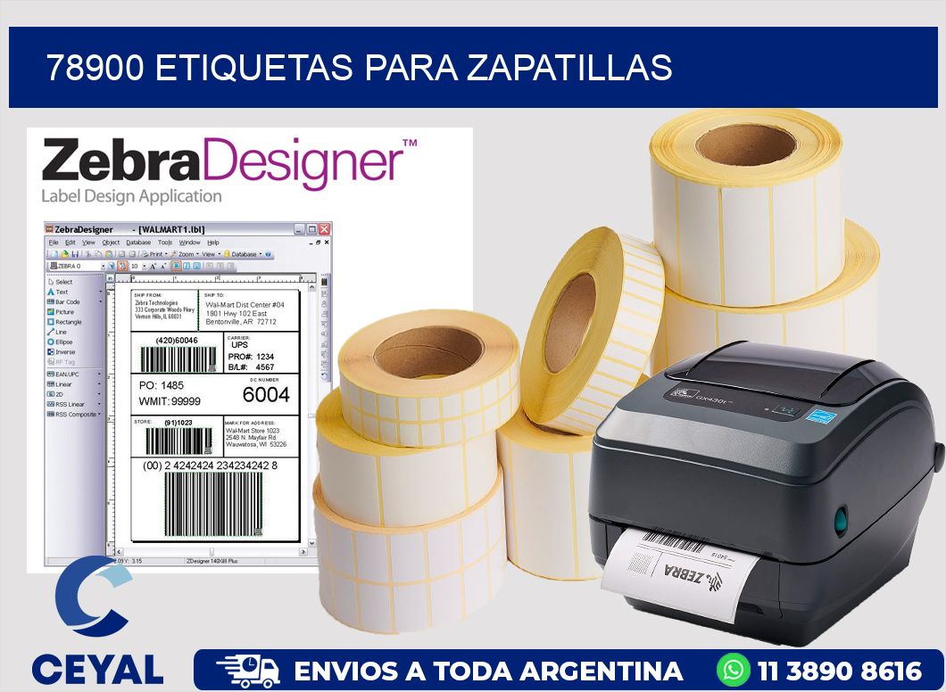 78900 ETIQUETAS PARA ZAPATILLAS