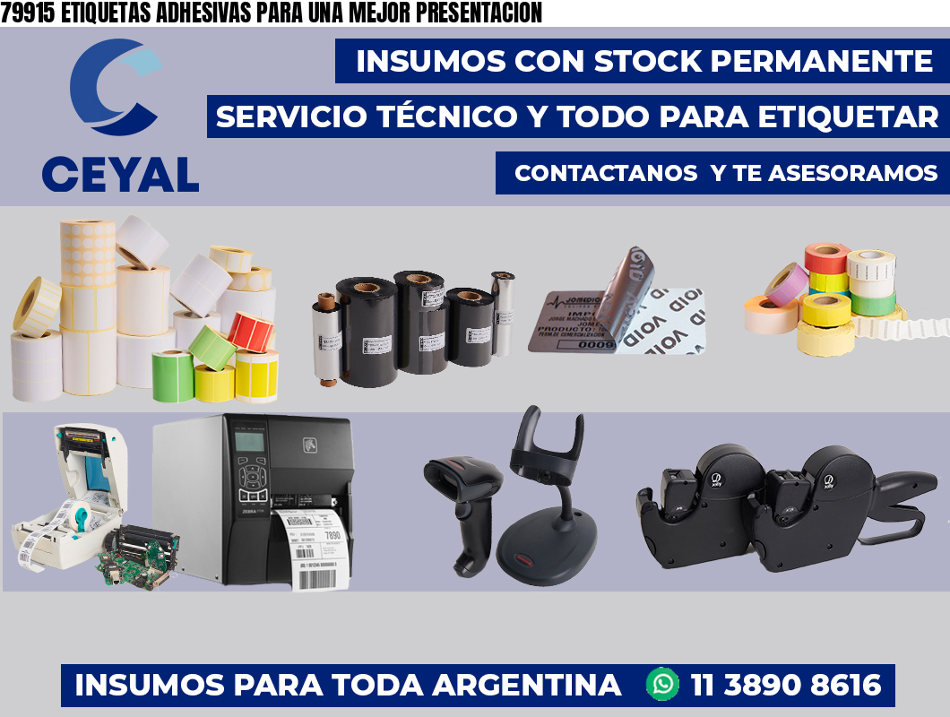 79915 ETIQUETAS ADHESIVAS PARA UNA MEJOR PRESENTACION