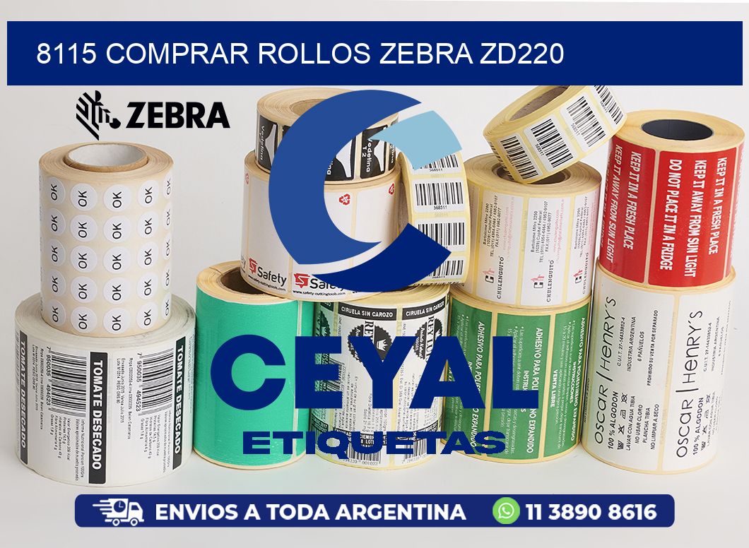 8115 COMPRAR ROLLOS ZEBRA ZD220