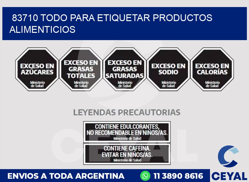83710 TODO PARA ETIQUETAR PRODUCTOS ALIMENTICIOS
