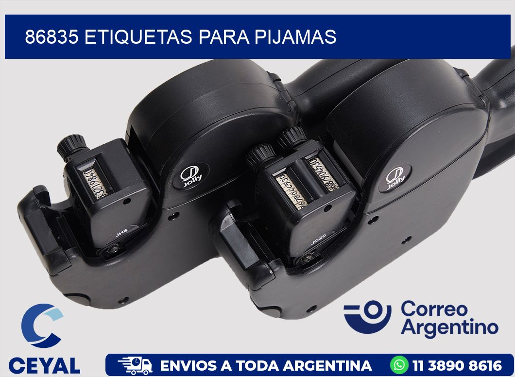 86835 ETIQUETAS PARA PIJAMAS