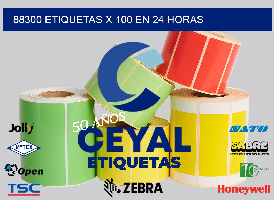 88300 ETIQUETAS X 100 EN 24 HORAS