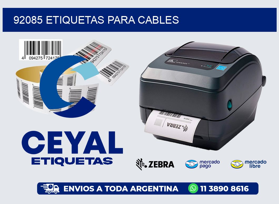 92085 etiquetas para cables