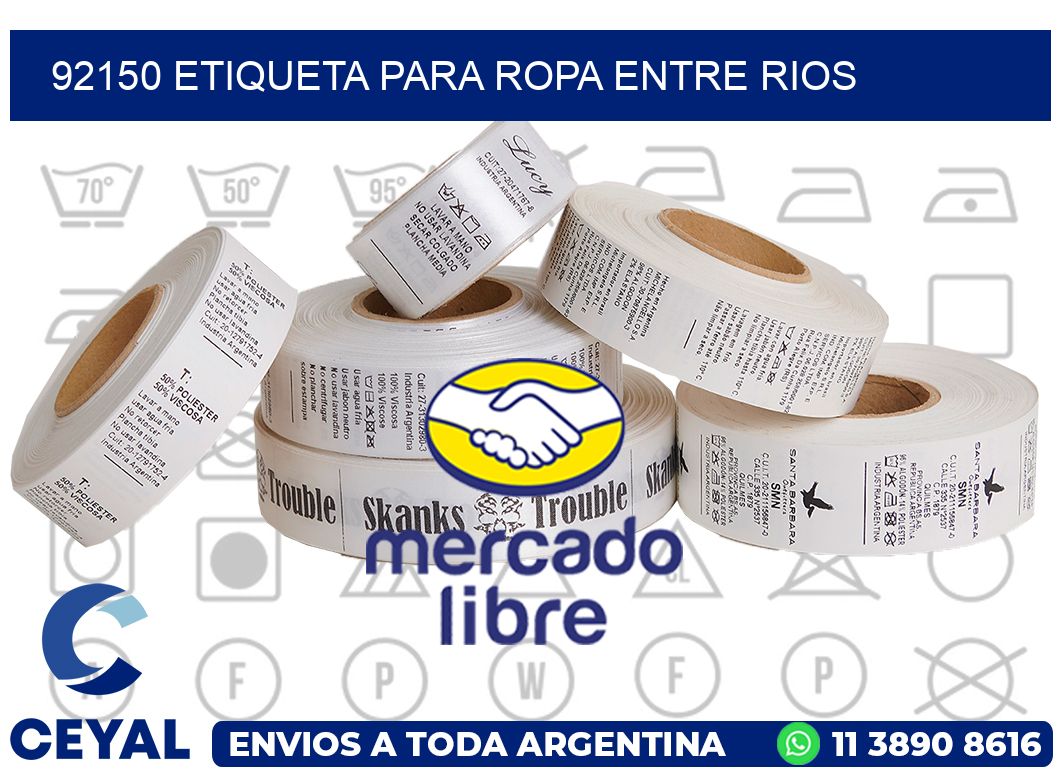 92150 ETIQUETA PARA ROPA ENTRE RIOS