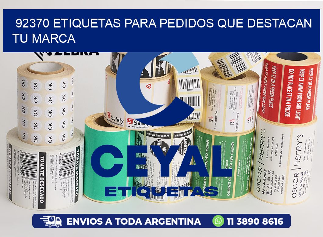 92370 ETIQUETAS PARA PEDIDOS QUE DESTACAN TU MARCA