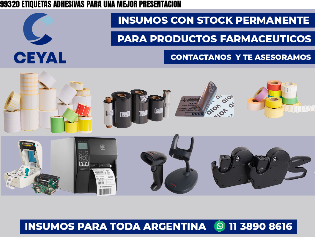 99320 ETIQUETAS ADHESIVAS PARA UNA MEJOR PRESENTACION