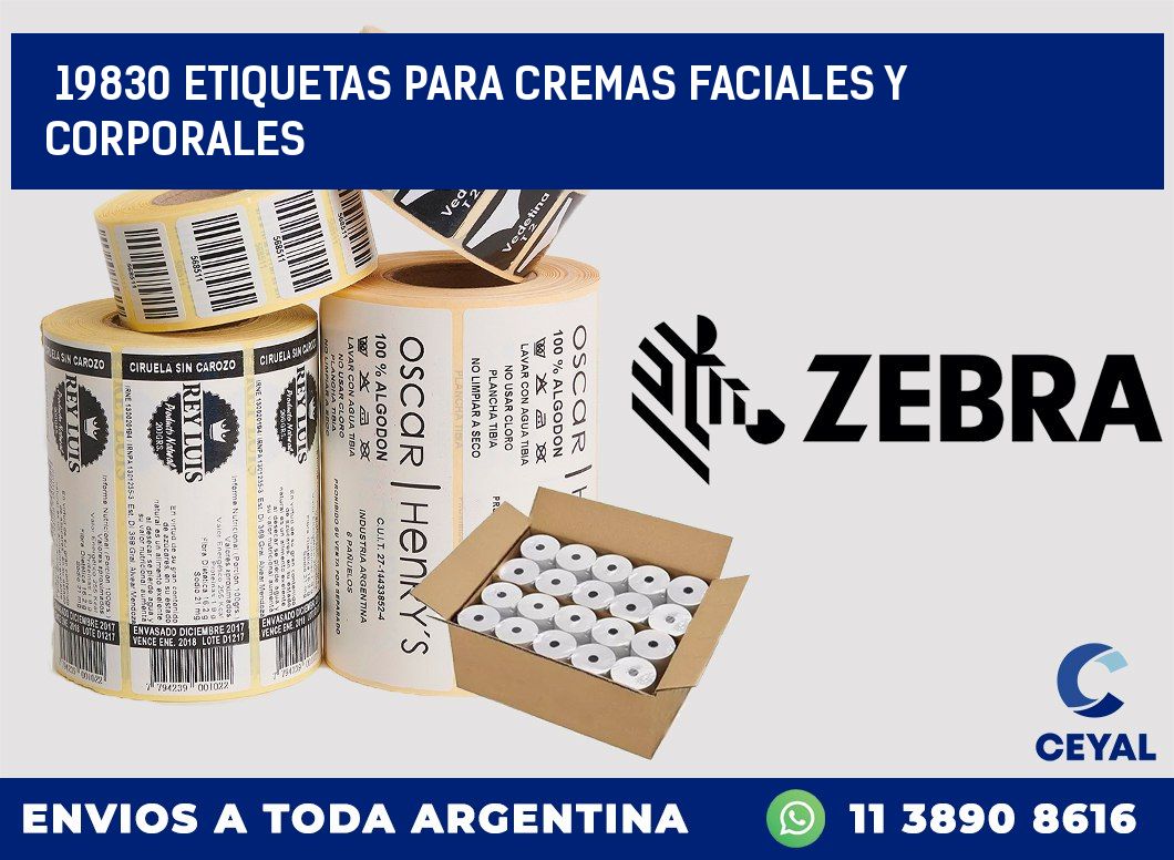 19830 ETIQUETAS PARA CREMAS FACIALES Y CORPORALES