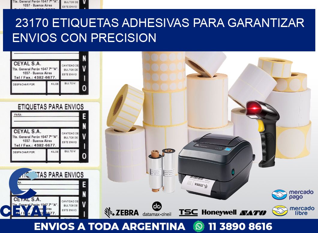 23170 ETIQUETAS ADHESIVAS PARA GARANTIZAR ENVIOS CON PRECISION
