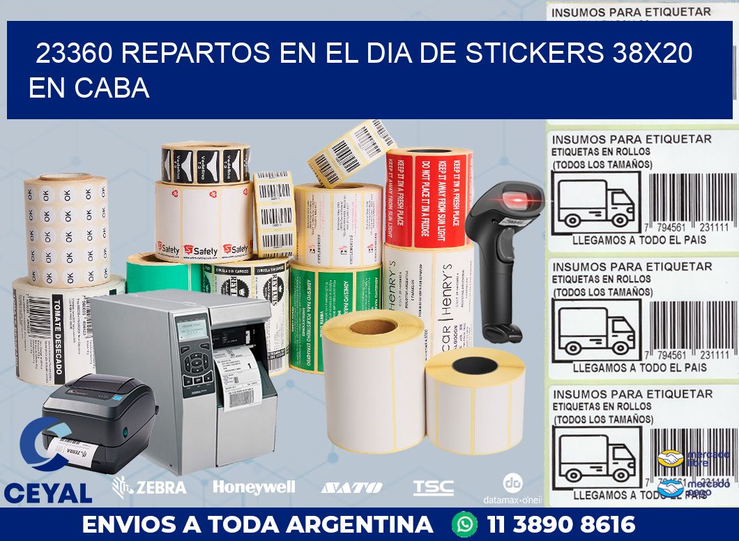 23360 REPARTOS EN EL DIA DE STICKERS 38X20 EN CABA