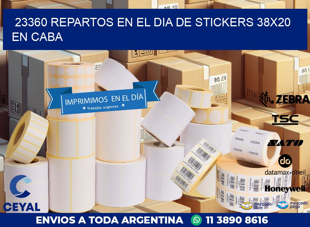 23360 REPARTOS EN EL DIA DE STICKERS 38X20 EN CABA